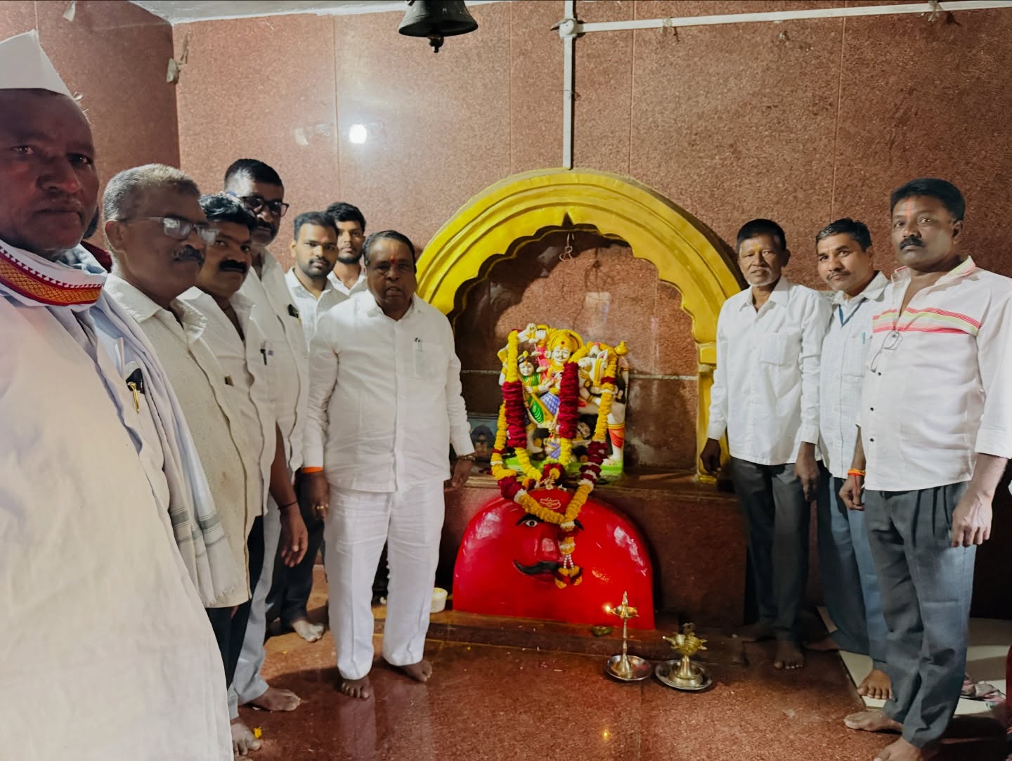 Temple visit and cultural program attended by MP Wakchaure