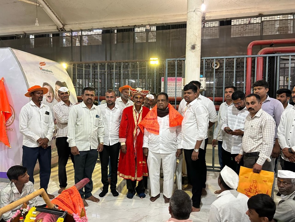 Constituency development event with local citizens and Wakchaure