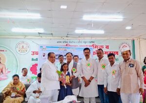 MP Wakchaure attending public welfare program in Maharashtra